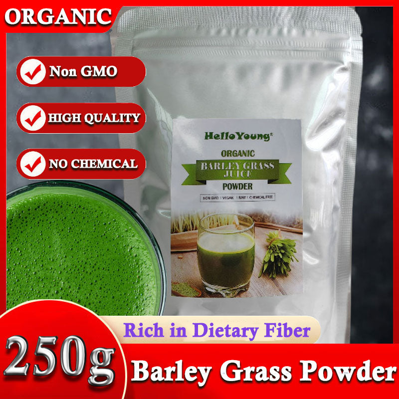 HelloYoung Organic Barley Grass Juice Powder Cold Pressed Rich in Immune Vitamin, Fibers, Minerals Main image