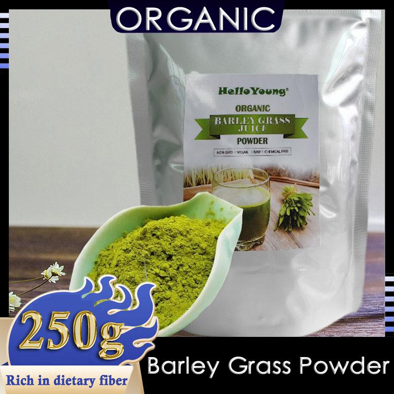 HelloYoungTea Barley Grass Powder Original 100% healthy Pure Organic Barley for weight loss body detox keto diet Barley grass powder moistening intestines