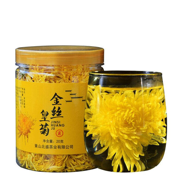 HelloYoungTea Chinese Chrysanthemum Tea Huangshan Golden Silk Chrysanthemum Blossom Tea 20g