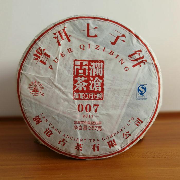 LAN CANG ANCIENT TEA 007 Pu-erh Tea Cake 2017 357g Raw Puer Pu'er Qi Zi Bing