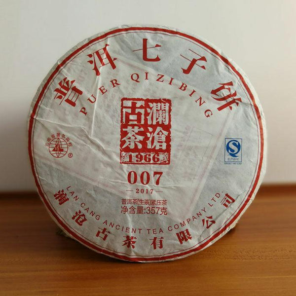 LAN CANG ANCIENT TEA 007 Pu-erh Tea Cake 2017 357g Raw Puer Pu'er Qi Zi Bing