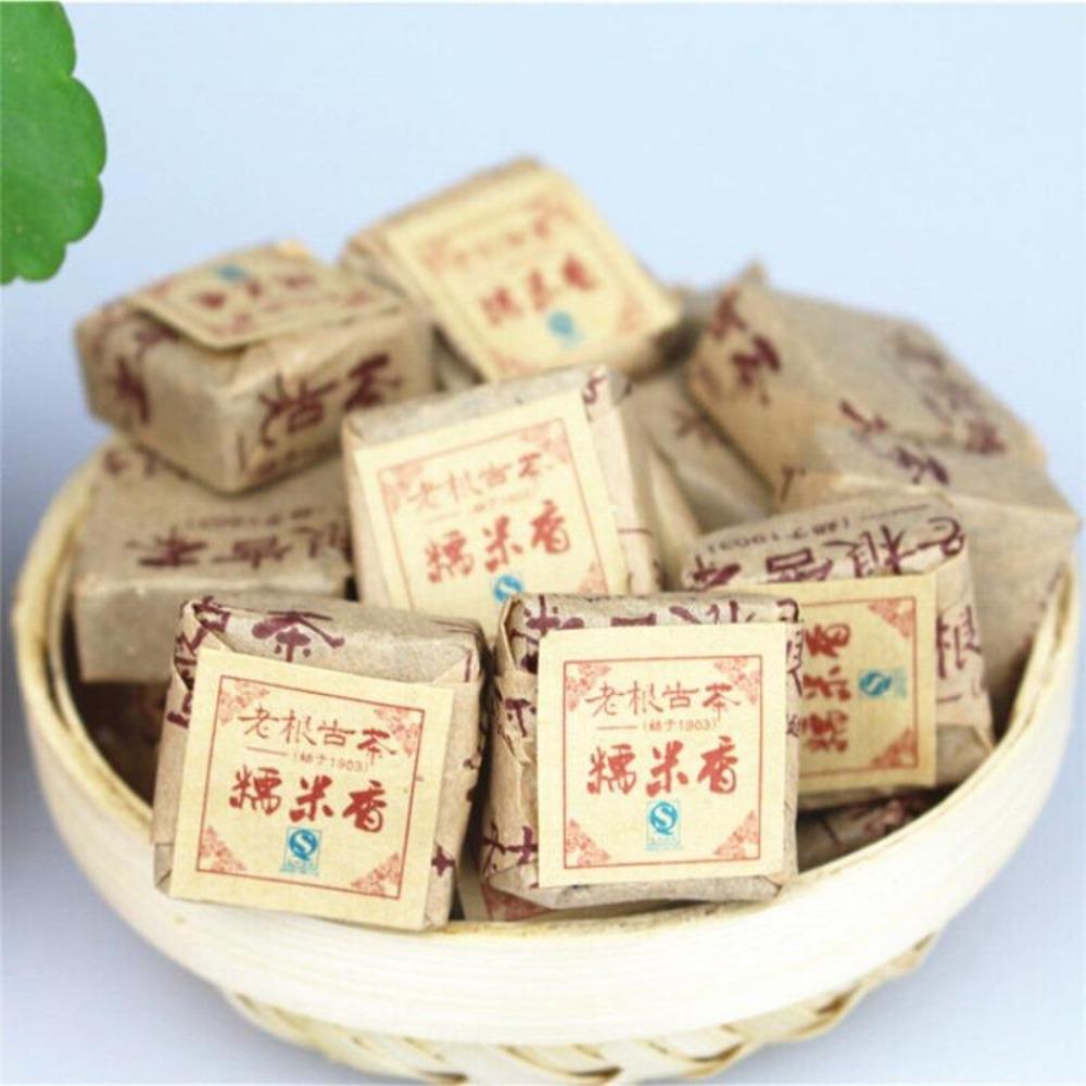 HelloYoungTea 500g Yunnan Menghai Glutinous Rice Pu-erh Tea Pu-erh Mini Tuocha Square Brick