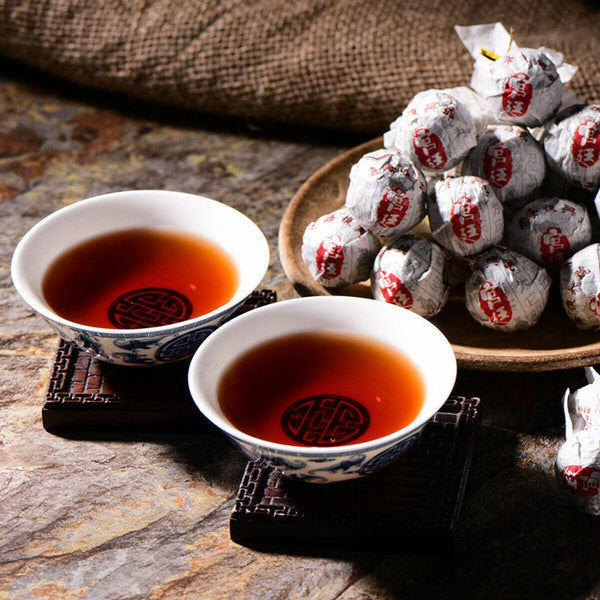 HelloYoungTea Puerh Black Tea Premium Puer Cooked Tea Tuo Cha Dragon Ball Mini Oyster Yunnan