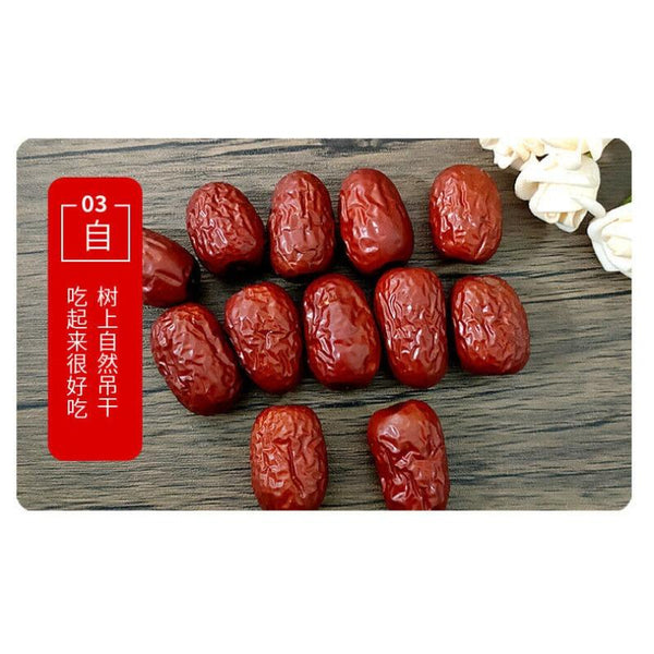 HelloYoungTea Good Dried Fruit Red Dates Organic Spring Jujube Chinese Herbal Green Food17.6oz