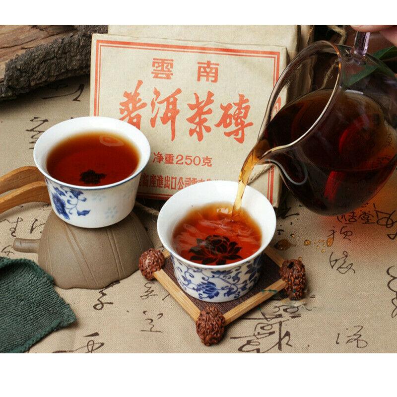HelloYoungTea 1999  Chinese Old Pu'er Brick Tea Organic famous Tea brand 7581 Pu erh Tea Cake