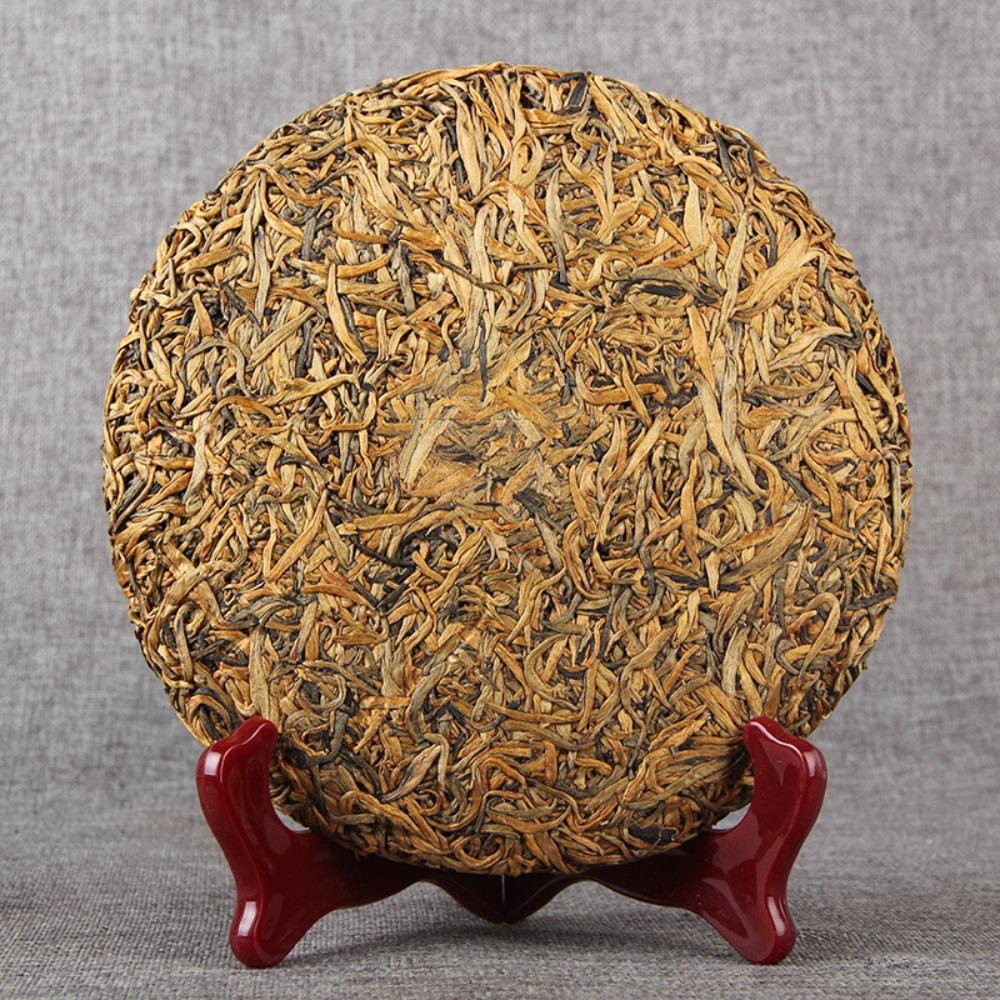 HelloYoungTea Yunnan Dianhong Black Tea Cake 357g Honey Aroma Golden Bud Craft