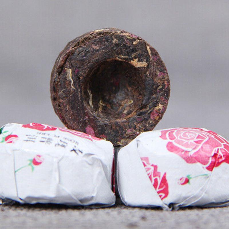 HelloYoungTea Yunnan Puer Tuo Red Rose Flower Flavor Mini Ripe Tuocha Pu'er Pu Erh Tea 500g