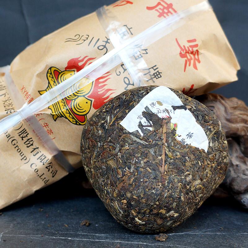 HelloYoungTea 2016 Xiaguan Baoyan Flame Tibetan Jincha Mushroom Shaped Puer Tea 250g Raw Pu'er