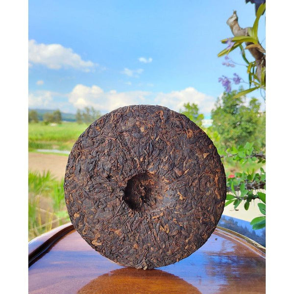 HelloYoungTea Puerh Ripe Tea Brown Mountain Ripe Tea Yunnan Seven Seed Cake Menghai Pu'er