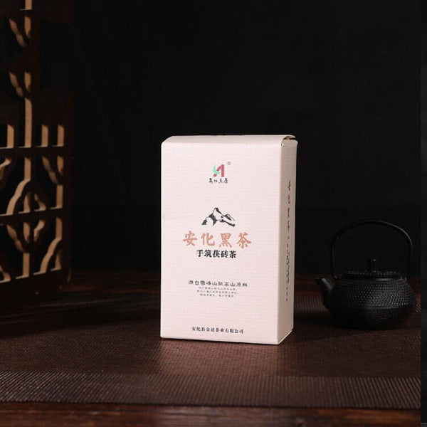 208g Anhua Black Tea Authentic Hunan Tea Hand-built Aged Tian Fu Brick Tea