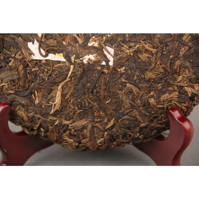 357gPuerh Tea Grain Flower Tea Leaves Pure Material Tea Tightly Pressed Tea Cake