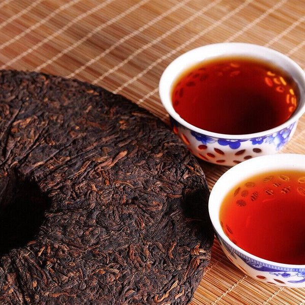 HelloYoungTea 357g Pu Erh Tea Ripe Tea Big Tree Tea Cake Yunnan Pu‘er Tea Zodiac Tea Cake