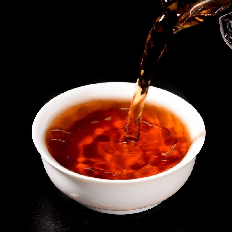 HelloYoungTea 357g Yunnan Collection Pu'er Tea Brown Old Tree Ripe Tea Cake Tea Cake