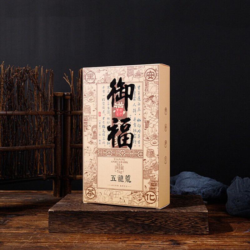 1kg Anhua Black Tea Golden Flower Hand-Constructed Porcelain Brick Tea Tientsin