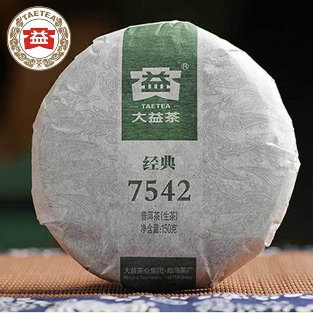 HelloYoungTea 150g TAETEA 7542 Raw Puer Tea Cake Dayi Menghai Sheng Pu-erh