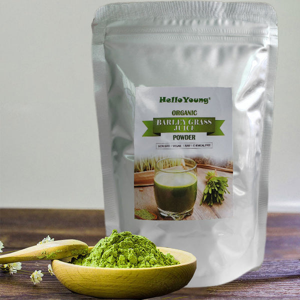 HelloYoung Organic Barley Grass Powder original 250g barley grass official store barley grass powder willy ong lowering cholesterol, beautiful skin, healthy slimming drink
