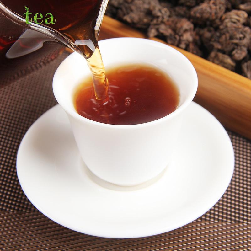 Yunnan Pu'er Tea 8 Year Aged Natural Tuocha Mengku Golden Bud Old Tree Loose Leaf Medium Size 云南普洱茶 8年陈天然沱茶 勐库金芽老树散茶 中号