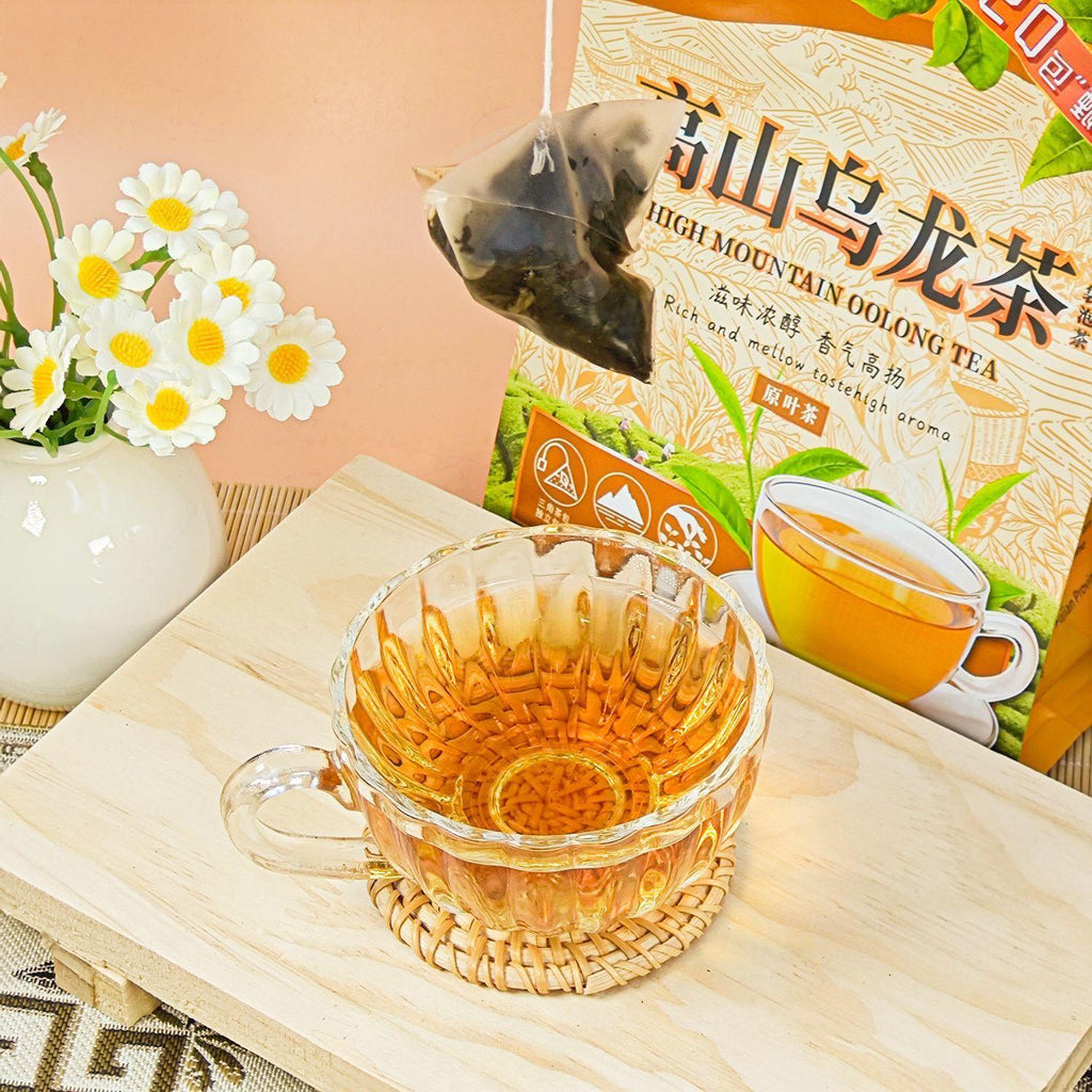 HelloYoungTea Oolong Tea High Mountain Whole Leaf Pyramid Tea Bags Natural Flavor