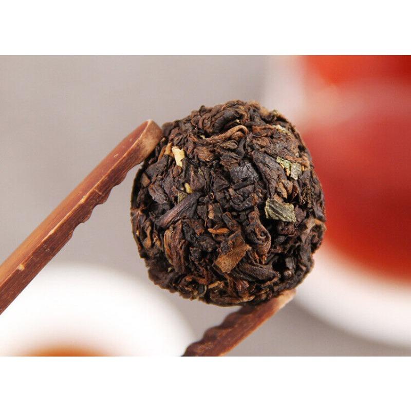 Glutinous Rice Fragrance Puerh Ripe Tea Dragon Pearl 500g Puerh Tea Tuocha