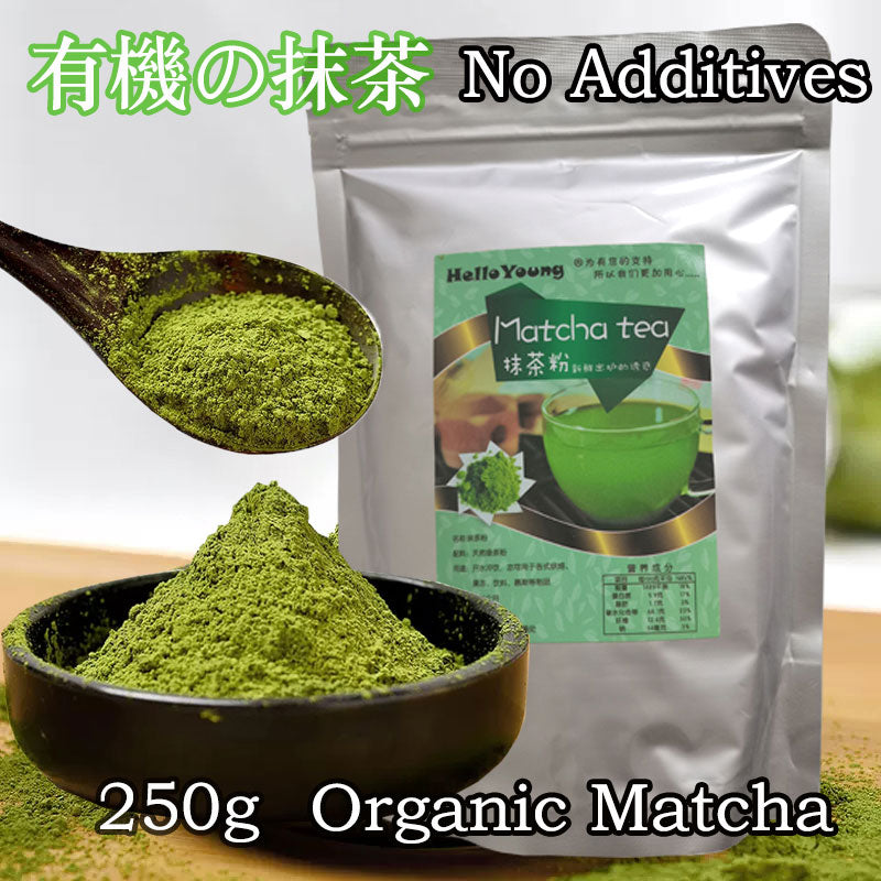 HelloYoung Organic Matcha Green Tea Powder Unsweetened 100% Natural Latte & tea weight loss products Main image