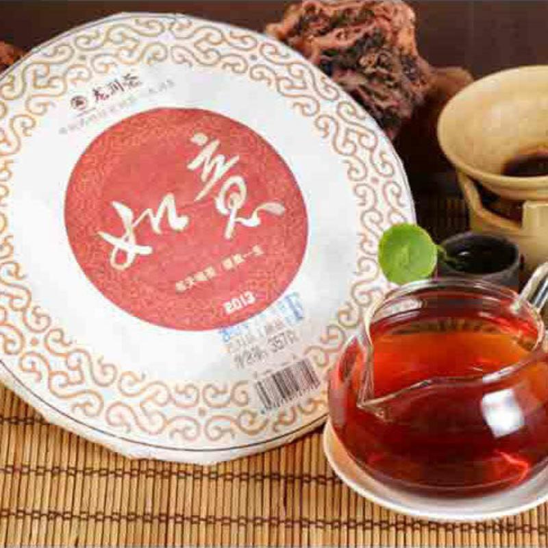 Ruyi * 2013 Year Yunnan Longrun Tea Puer Ripe Shu Pu-erh Tea Pu'er Cake 357g