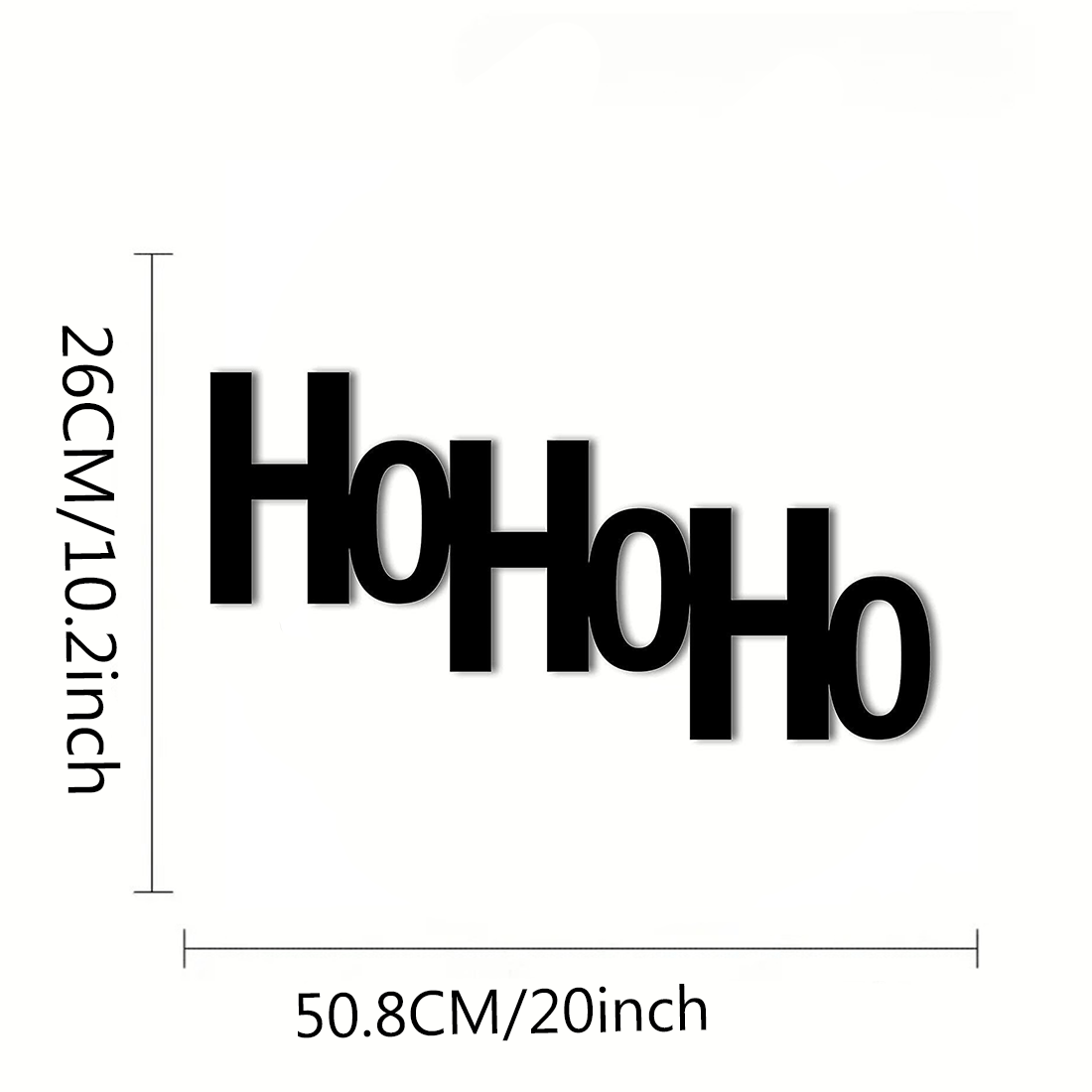 CIFbuy™ Unique "Ho Ho Ho Merry Christmas" Metal Wall Sign - Festive Black Iron Holiday Decoration, Durable Wall Art with Bold Typography, Premium Iron Wall Sculptures for Christmas.