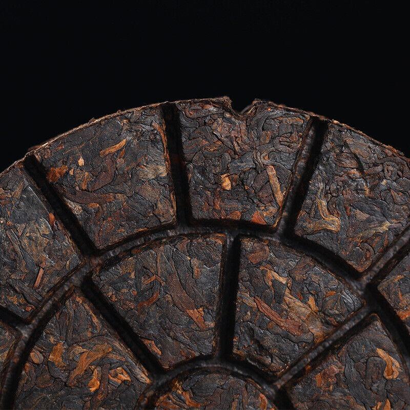 HelloYoungTea 200g Tianxiang BrownMountain Ripe Cake Yunnan Menghai Pu'er Seven Hand Torn Cake