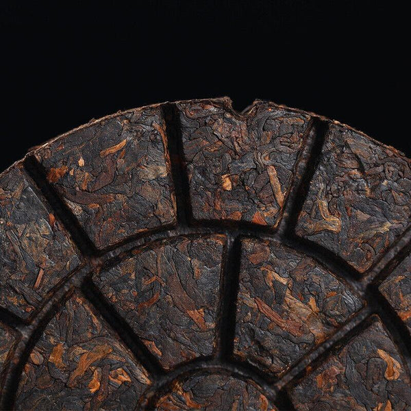 HelloYoungTea 200g Tianxiang BrownMountain Ripe Cake Yunnan Menghai Pu'er Seven Hand Torn Cake
