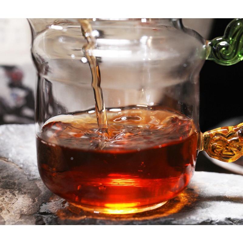 357g Yunnan OldPanzhang Puerh Ripe Tea Cake Menghai Flavor Pure Material