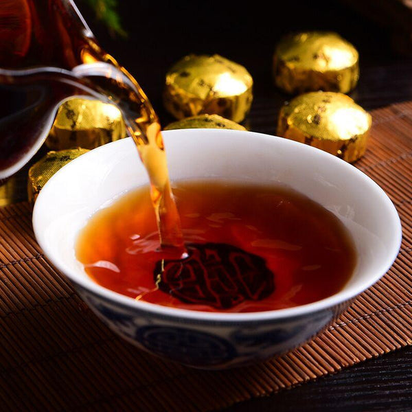 HelloYoungTea 500g Aged Glutinous Rice Fragrance Yunnan Ancient Tree Jin Tuo Loose Shu Pu'er Tea 500克陈年糯米香云南古树金沱散装熟普洱茶