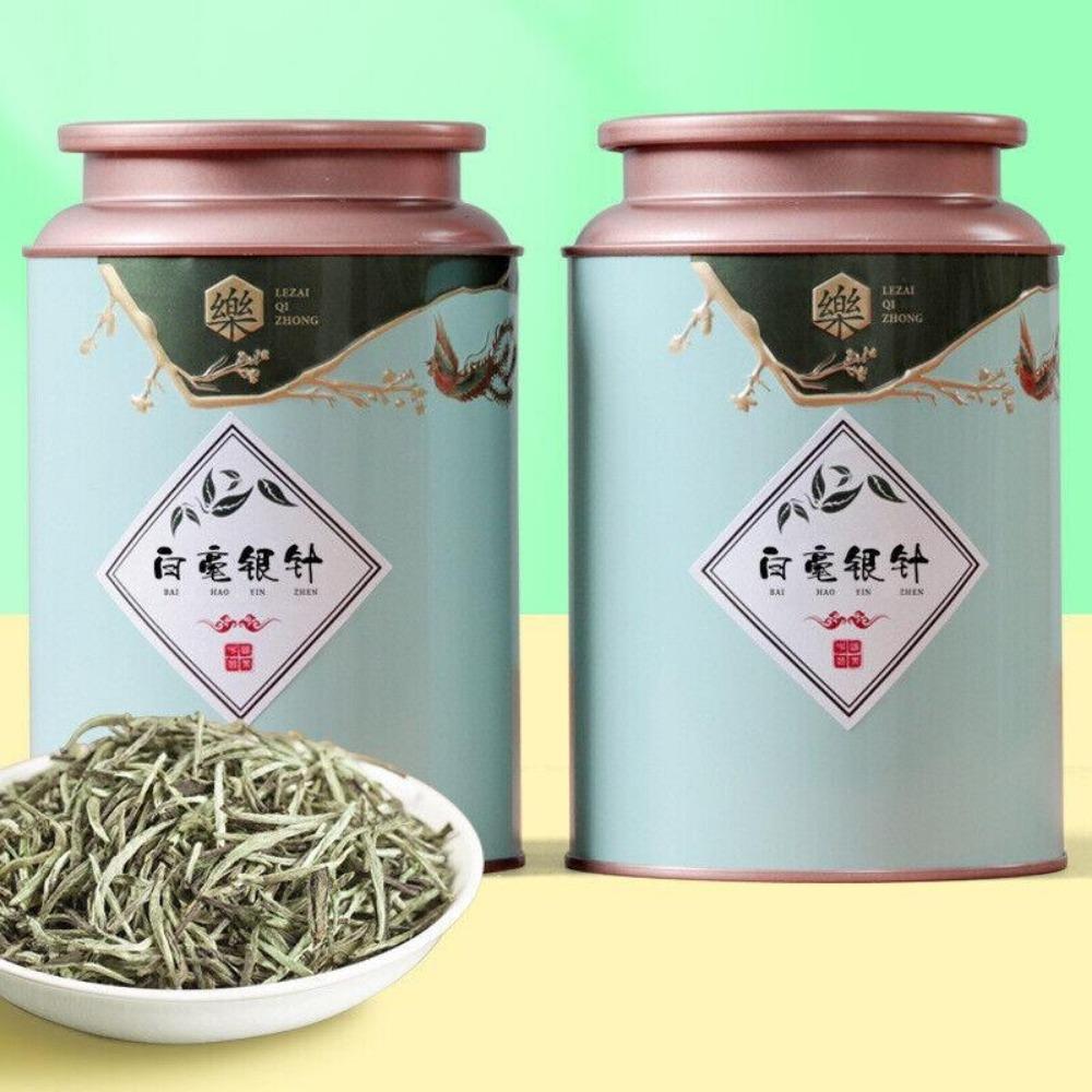 HelloYoungTea 100g (3.5Oz)  White Silver Needle Canned Loose Tea Fuding White Tea