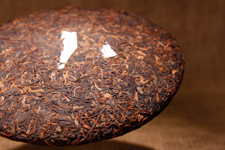 HelloYoung Puer Tea Ripe Pu Erh Tea Cake Menghai Golden Bud Fermented Black Tea Yunnan 357g
