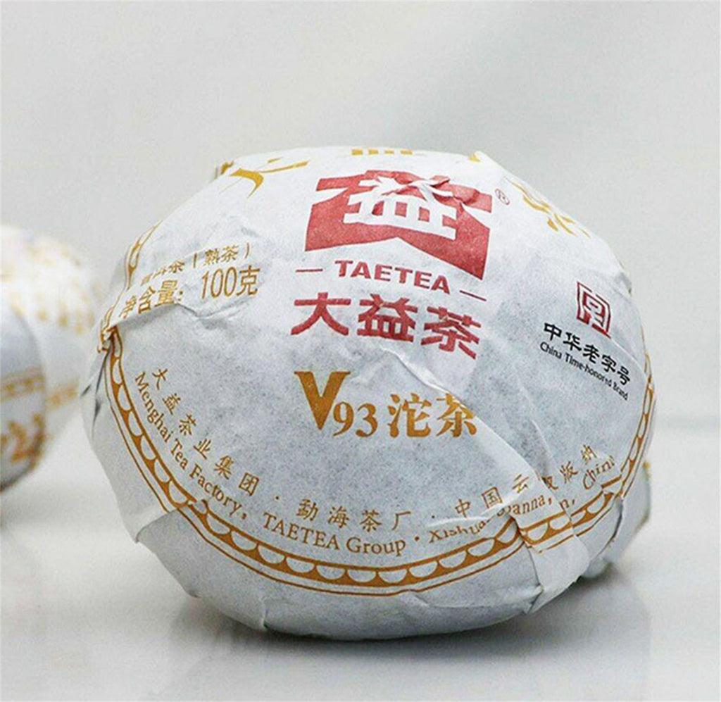 HelloYoung Ripe Pu'er Tuo Tea TAETEA CV93 Pu'er Tuocha Chinese Yunnan Ancient Tree 100g