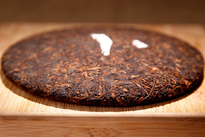 HelloYoung Puer Tea Ripe Pu Erh Tea Cake Menghai Golden Bud Fermented Black Tea Yunnan 357g