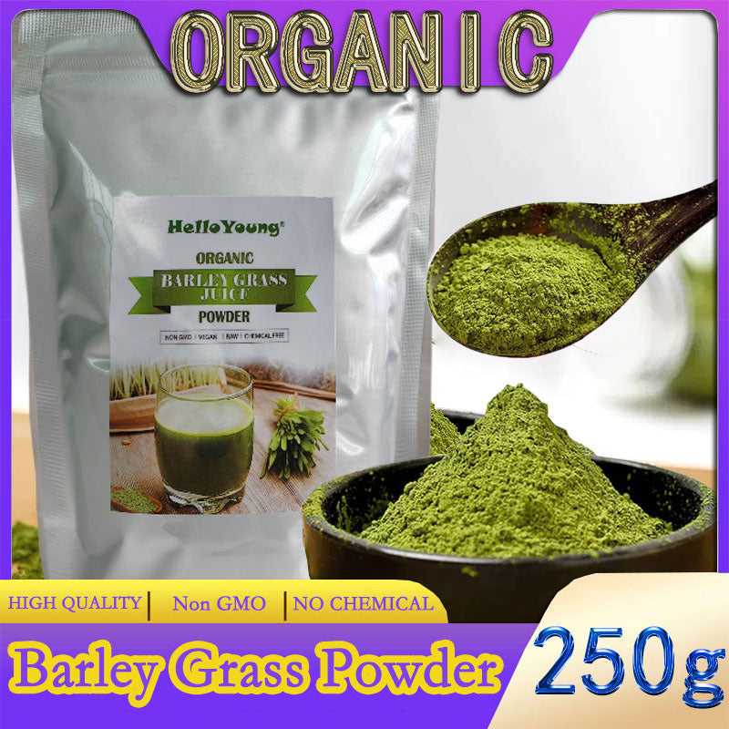 HelloYoung barley powder pure organic Organic Barley Grass Powder original 250g barley grass official store 100% Natural Superfood, Vegan, Gluten Free