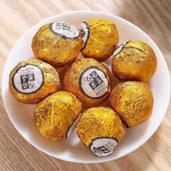 500g FuDing Ball-shaped Aged Shou Mei Longevity Eyebrow Handmade pearl White Tea 500克福鼎球形陈年寿眉 手工珍珠白茶