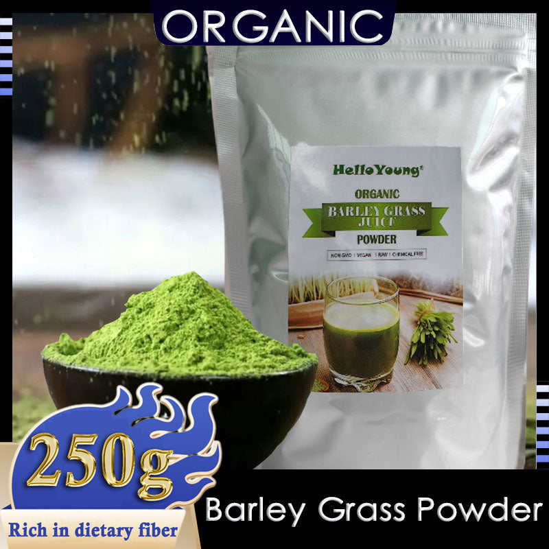 HelloYoung Organic Barley Powder 100% Pure and Natural, No Additives and Preservatives Chlorophyll & Trace Minerals No Maltodextrin & Sugar Main image