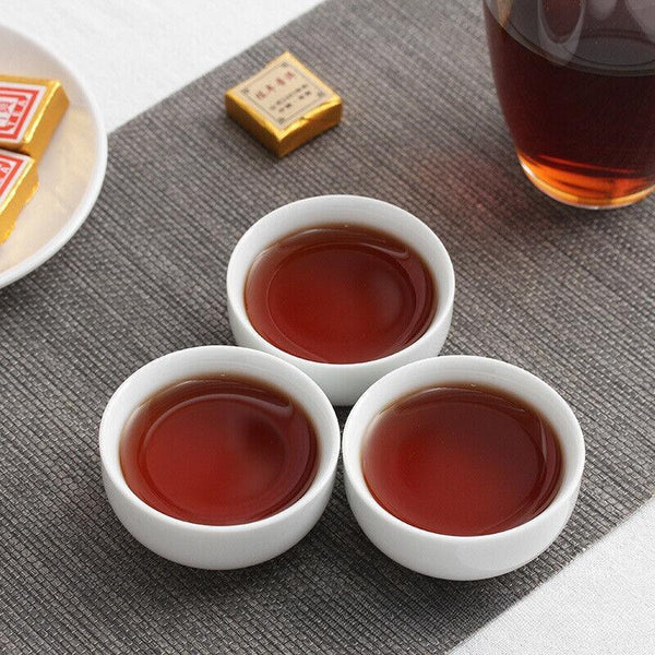 HelloYoungTea Small Gold Tea Brick 500g Mini Tuo Tea Small Square Brick Aged Pu-erh Ripe Tea