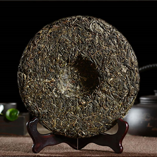 HelloYoungTea 357g Raw Puerh Tea Cake Aged Sheng Pu erh Organic Lao Ban Zhang
