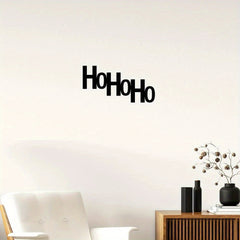 CIFbuy™ Unique "Ho Ho Ho Merry Christmas" Metal Wall Sign - Festive Black Iron Holiday Decoration, Durable Wall Art with Bold Typography, Premium Iron Wall Sculptures for Christmas.