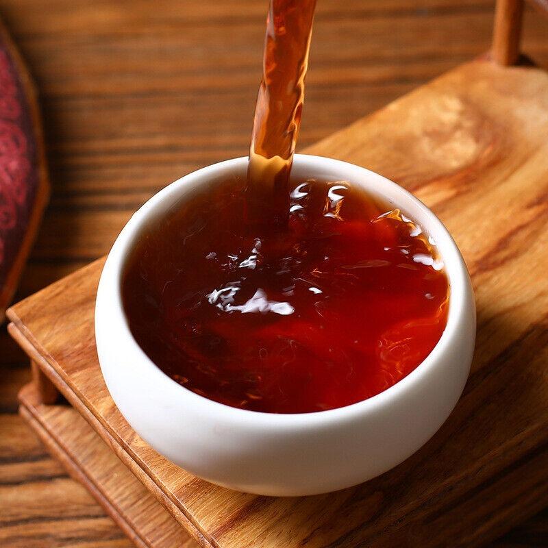 HelloYoungTea 357g Yunnan Tea Pu'er Tea Old Ban Zhang Pu'er Tea Cake Seven Seed Cake Tea