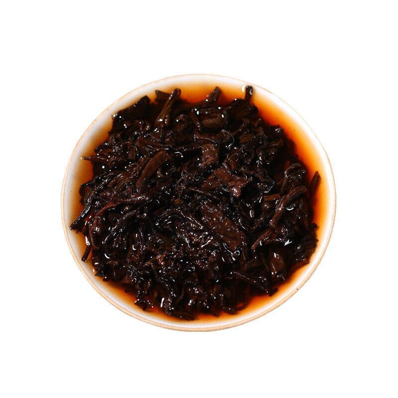 HelloYoungTea 200g Tianxiang BrownMountain Ripe Cake Yunnan Menghai Pu'er Seven Hand Torn Cake