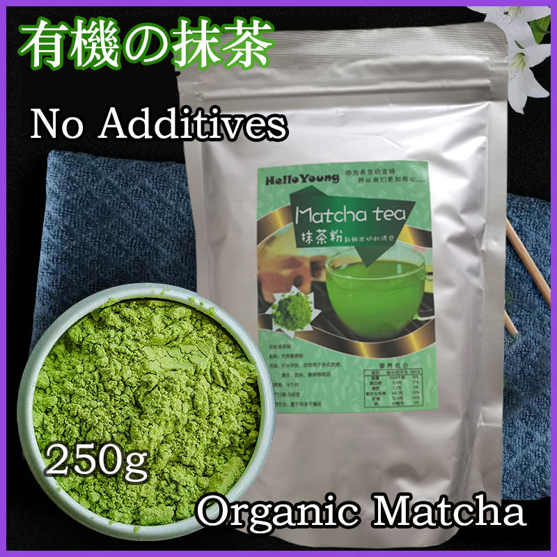 HelloYoung Matcha Green Tea Powder Organic Japanese Ceremonial Grade Antioxidants Energy Boost slimming diet drink for loss weight matcha powder for baking