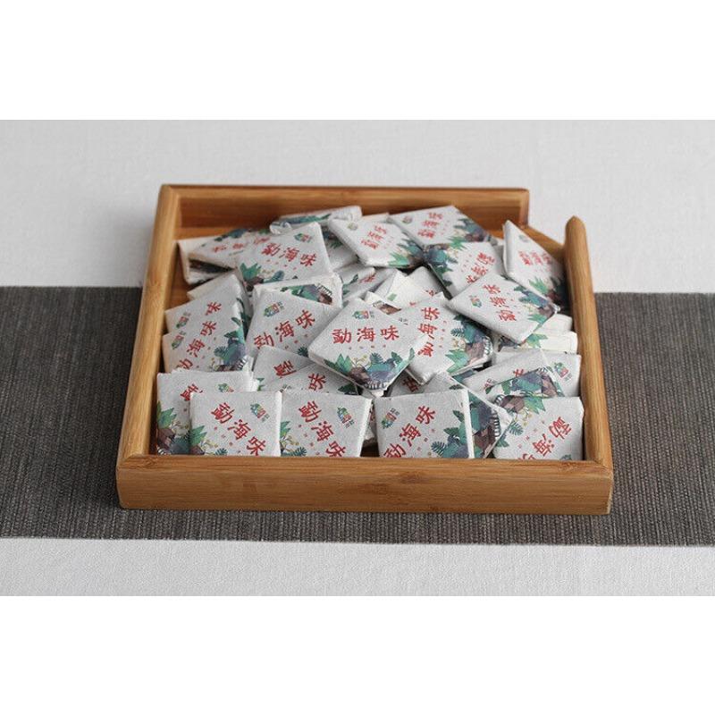 500G Yunnan Pu'er Tea Menghai Flavor Small Square Brick 8g Ripe Tea