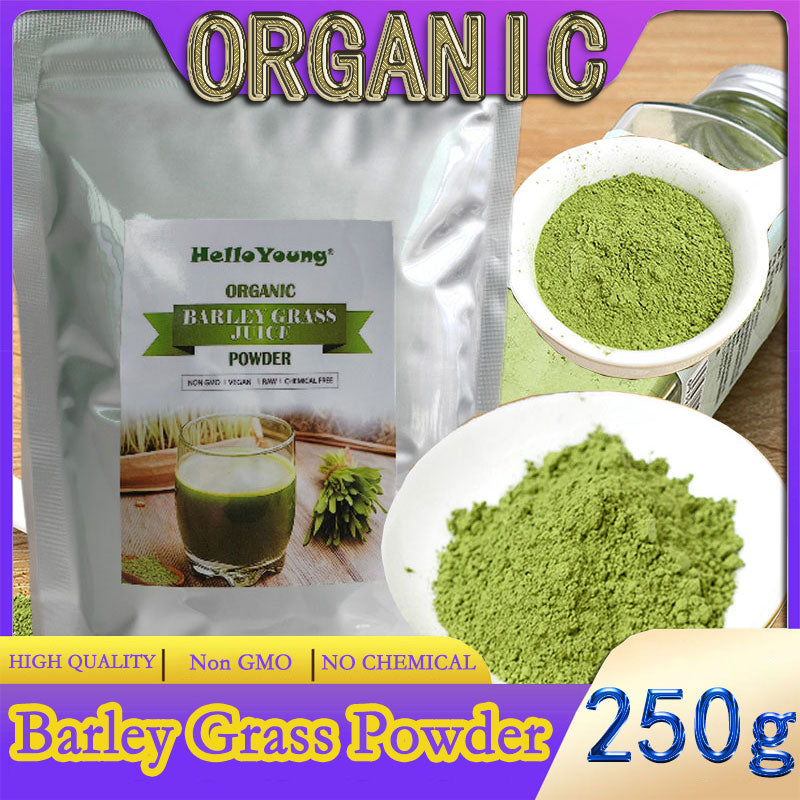 HelloYoung barley powder pure organic Organic Barley Grass Powder original 250g barley grass official store Mix into Smoothie or Juice