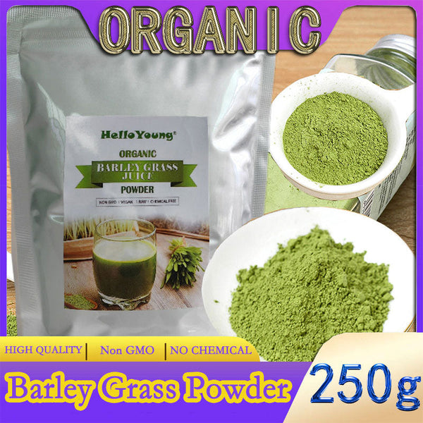 HelloYoung barley powder pure organic Organic Barley Grass Powder original 250g barley grass official store Mix into Smoothie or Juice