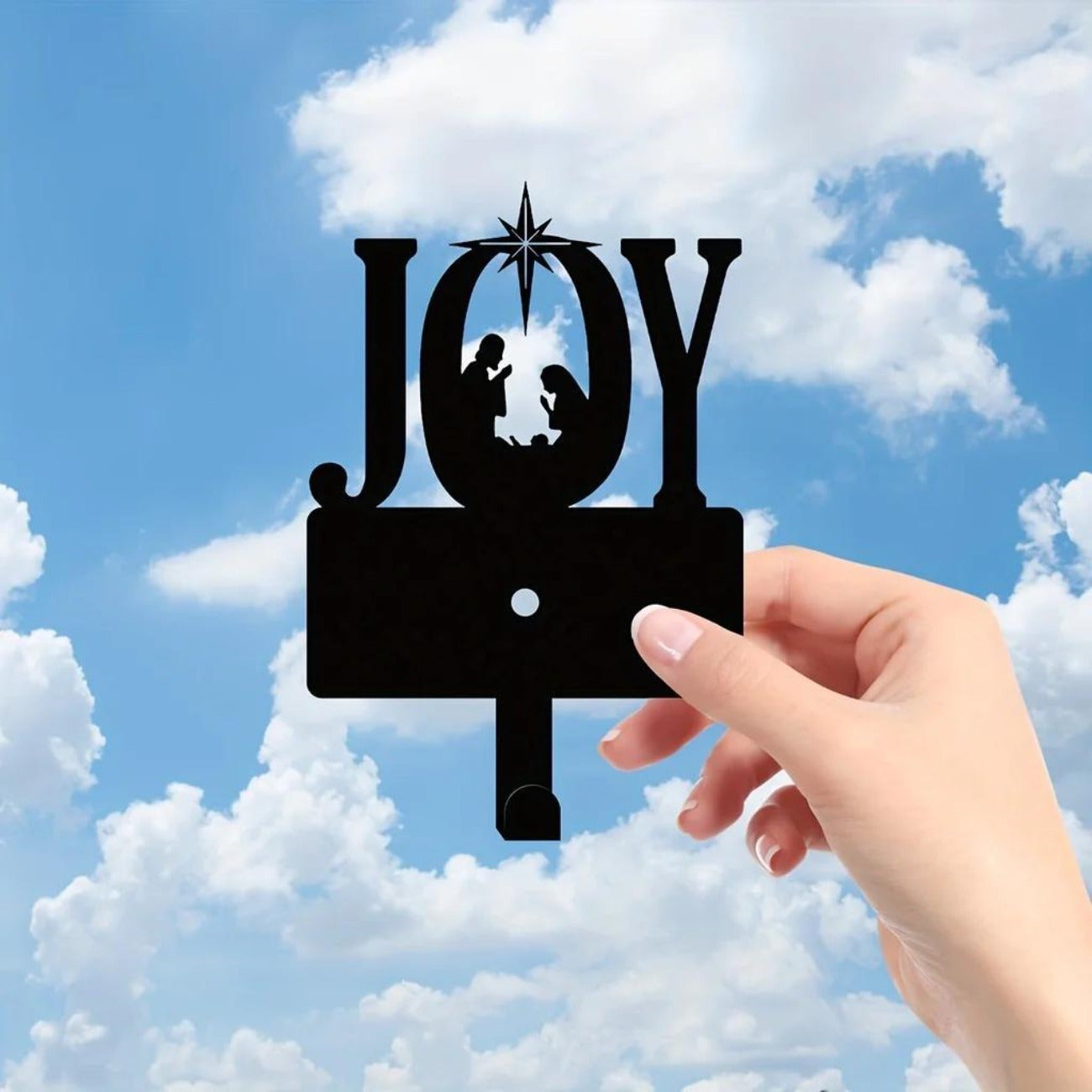 CIFbuy-Christmas Manger Wall Hook - Rust-Resistant Iron Key & Belt Holder, Nativity-Themed Holiday Decor for Home & Office (Wall SculpturesPC)