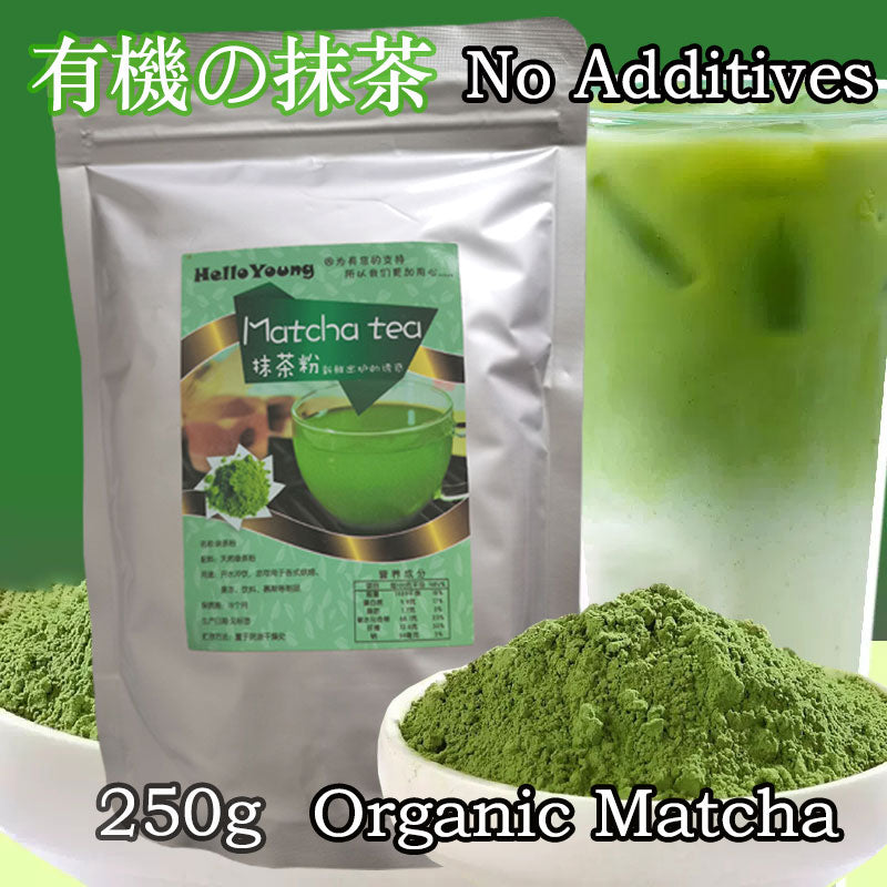 HelloYoung Matcha Powder Green Tea Powder 250g Great Coffee Alternative for Energy and Stamina Focus weight loss products for baking