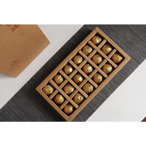 HelloYoungTea Yunnan Pu'er Tea 18 Old Banzhang Ancient Tree Gold Leaf Raw Tea Dragon Pearl
