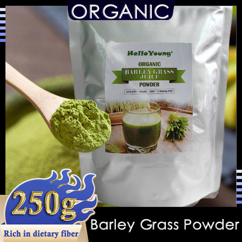 HelloYoung Barley Grass Powder Original 100% healthy Pure Organic Barley Great for Juices, Smoothies, Shakes, Yogurts